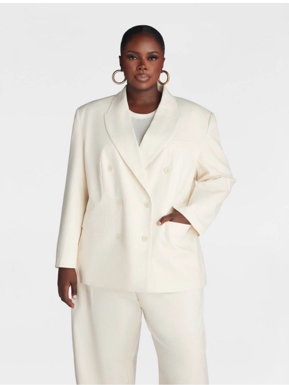 Size XL KBB by Kahlana Women’s Cream Blazer
